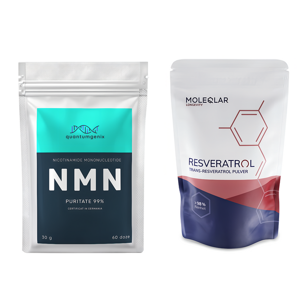 Pachet NMN și Resveratrol pulbere - 2 luni
