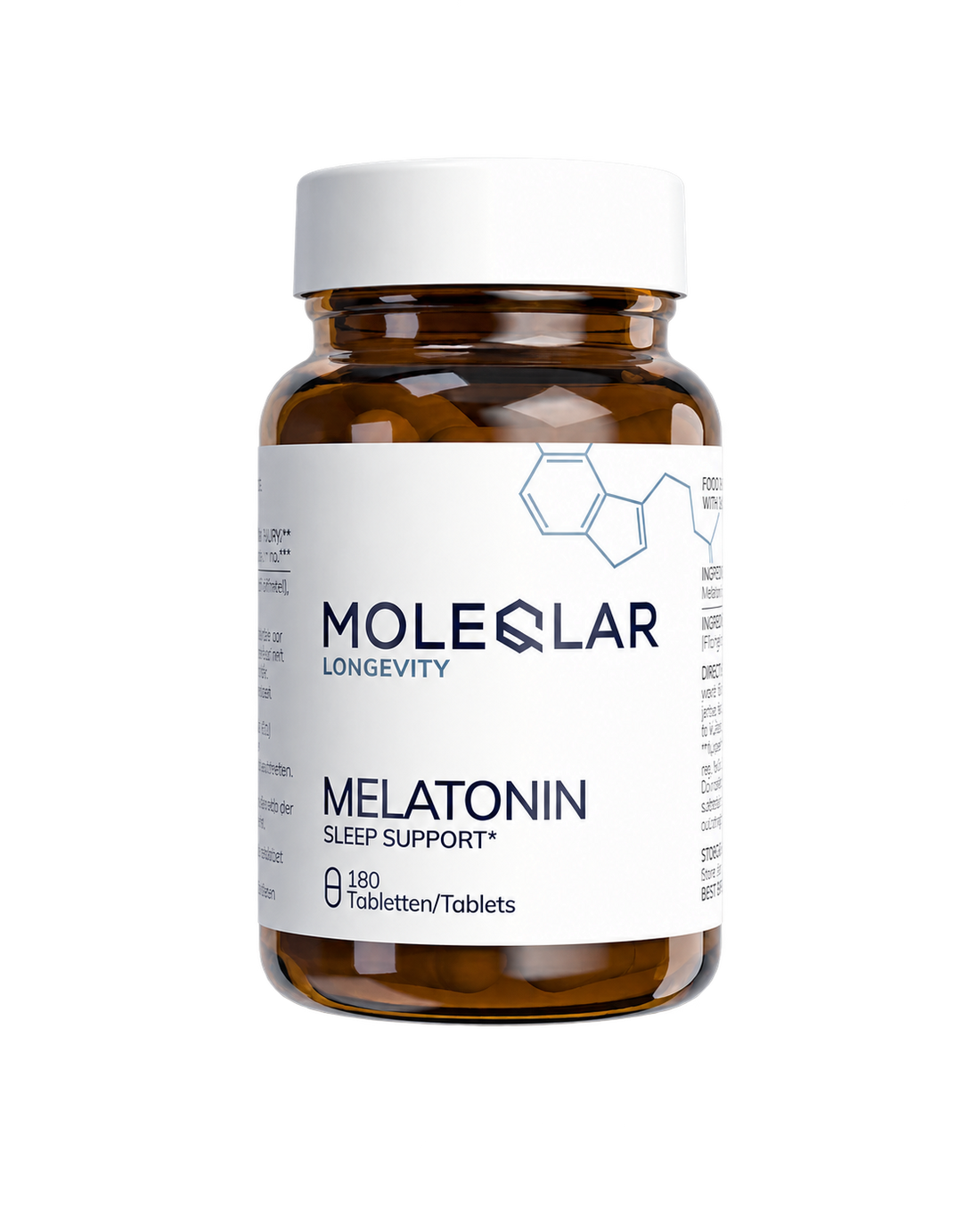 Melatonină MoleQlar 1 mg – tablete divizibile | 180 tablete